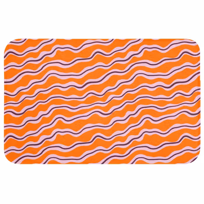 Wc Mat - Retro - Golvend - Oranje