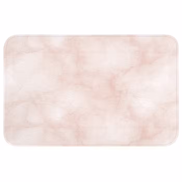 Wc Mat - Roze - Marmer - Crème