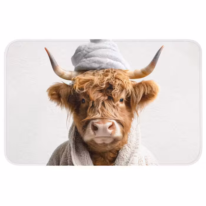 Wc Mat - Schotse hooglander - Badjas - Koe - Dieren
