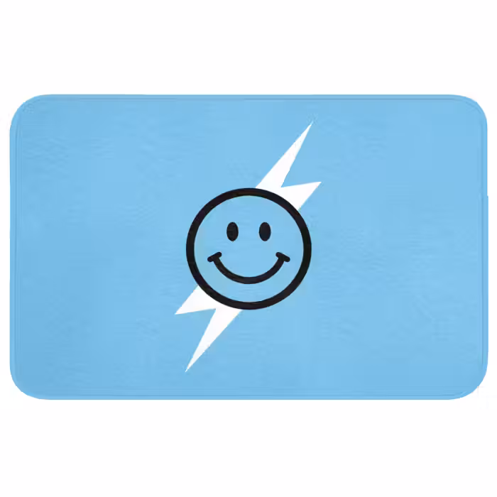 Wc Mat - Smiley - Blauw - Bliksem