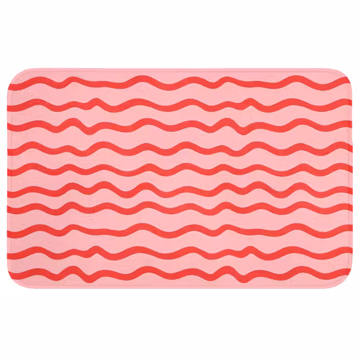 Wc Mat - Speels - Patroon - Rood