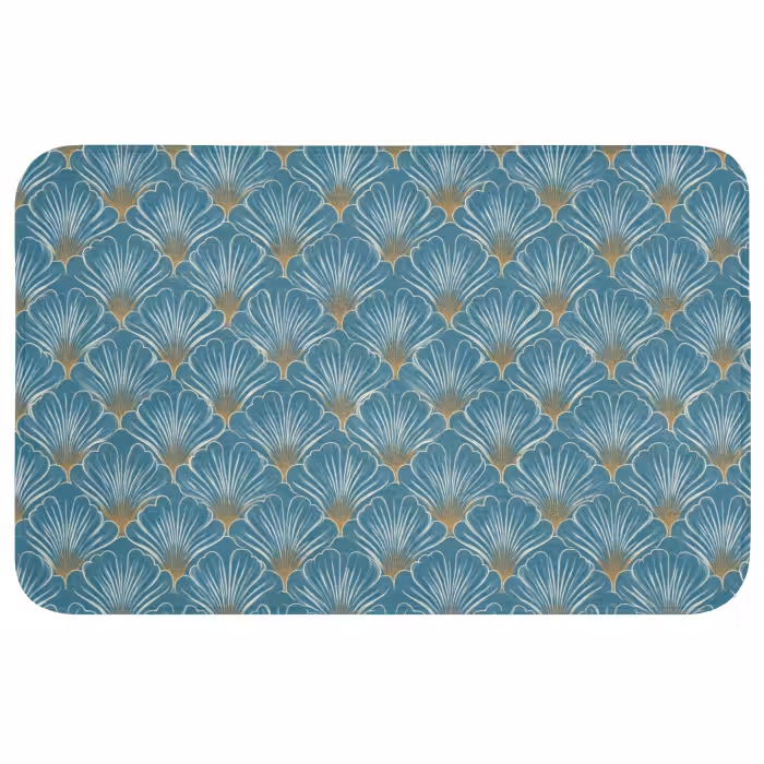 Wc Mat - Symmetrisch - Patroon - Blauw