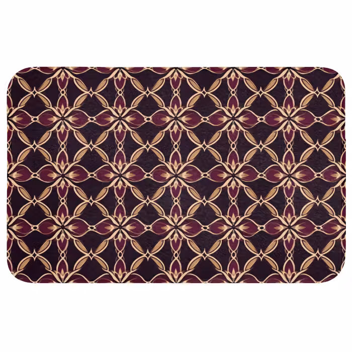 Wc Mat - Symmetrisch - Tegel - Burgundy