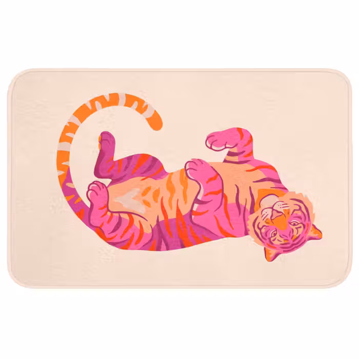 Wc Mat - Tijger - Roze - Oranje