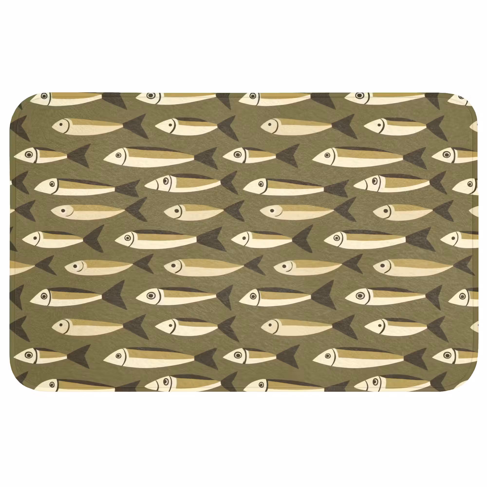 Wc Mat - Vis - Patroon - Groen