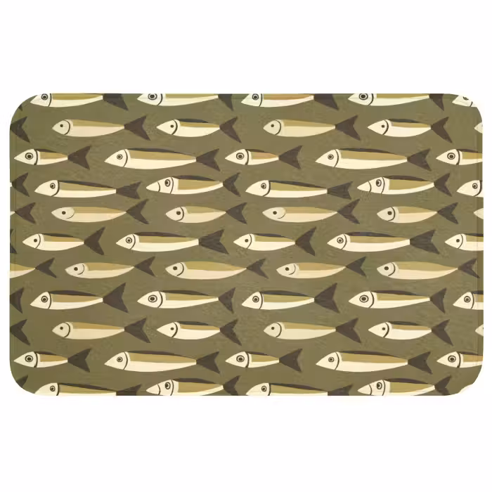 Wc Mat - Vis - Patroon - Groen