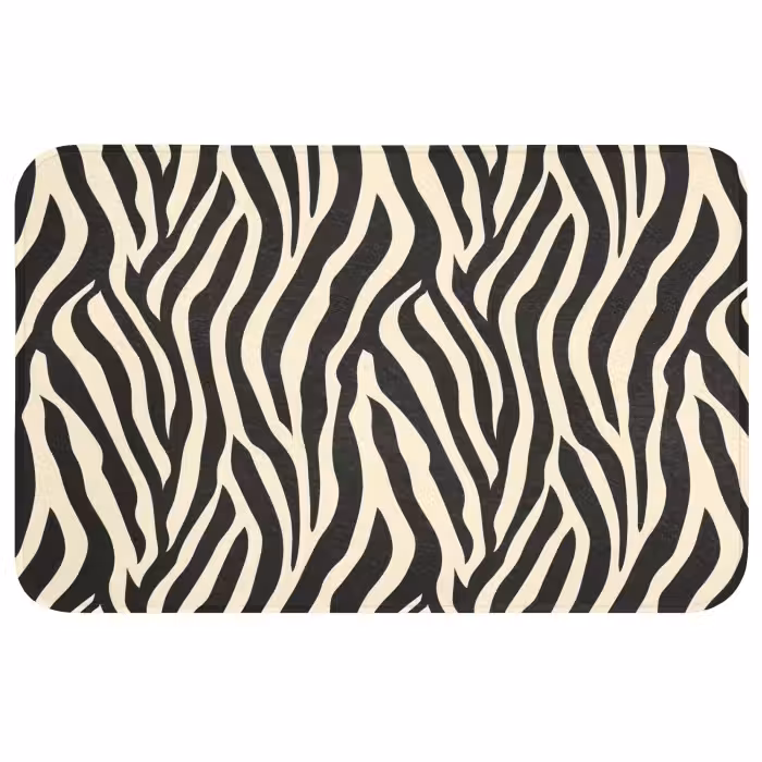 Wc Mat - Zebra - Print - Klassiek - Zwart