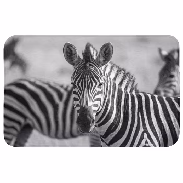 Wc Mat - Zebra's - Zwart - Wit